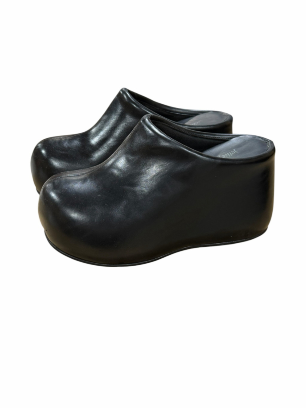 Women's Jeffrey Campbell Black Platform Mules Clogs